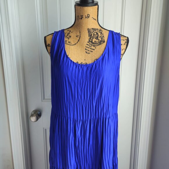 Eileen Fisher Crushed Silk Tiered Dress NWOT - Picture 4 of 10